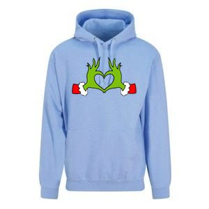 Funny Christmas Hands Making Heart Love Christmas Unisex Surf Hoodie