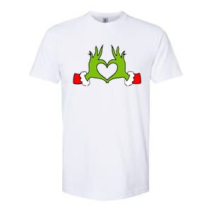 Funny Christmas Hands Making Heart Love Christmas Softstyle CVC T-Shirt