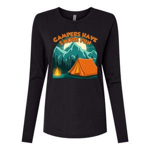 Funny Campers Have S'More Fun Womens Cotton Relaxed Long Sleeve T-Shirt