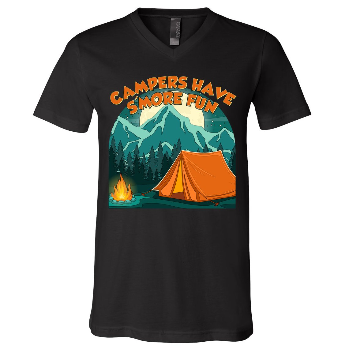 Funny Campers Have S'More Fun V-Neck T-Shirt