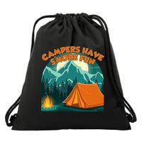 Funny Campers Have S'More Fun Drawstring Bag