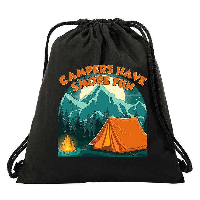 Funny Campers Have S'More Fun Drawstring Bag