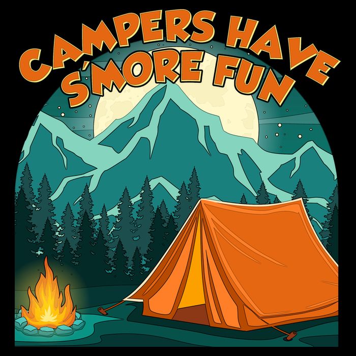 Funny Campers Have S'More Fun Drawstring Bag