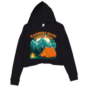 Funny Campers Have S'More Fun Crop Fleece Hoodie