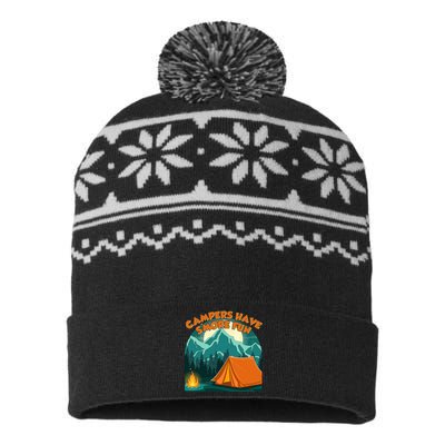 Funny Campers Have S'More Fun USA-Made Snowflake Beanie