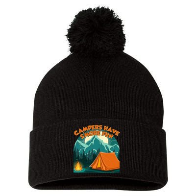 Funny Campers Have S'More Fun Pom Pom 12in Knit Beanie