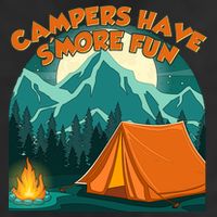 Funny Campers Have S'More Fun Golf Towel