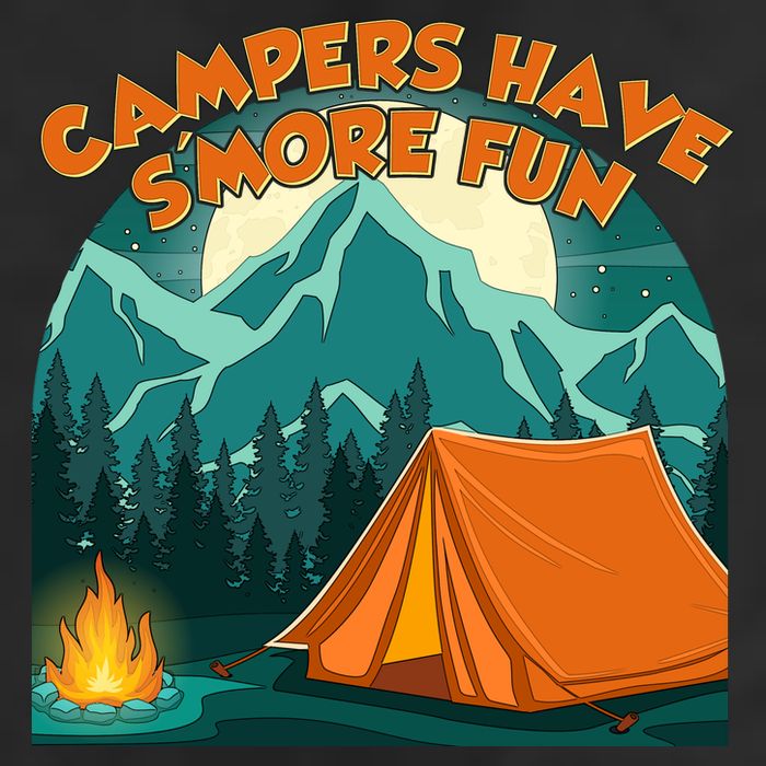 Funny Campers Have S'More Fun Golf Towel