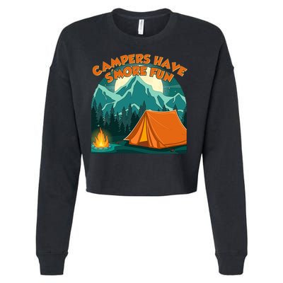 Funny Campers Have S'More Fun Cropped Pullover Crew