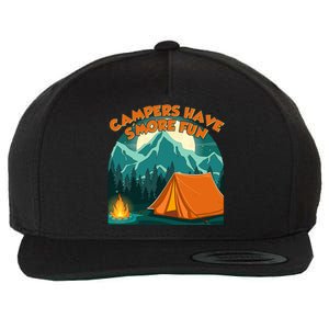 Funny Campers Have S'More Fun Wool Snapback Cap