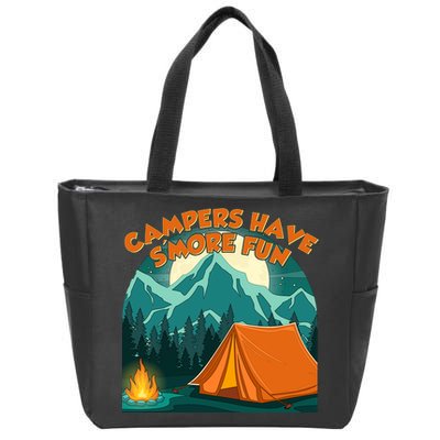 Funny Campers Have S'More Fun Zip Tote Bag