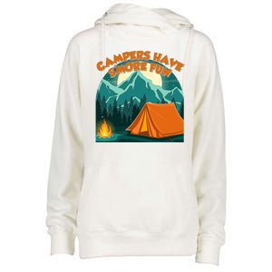 Funny Campers Have S'More Fun Womens Funnel Neck Pullover Hood