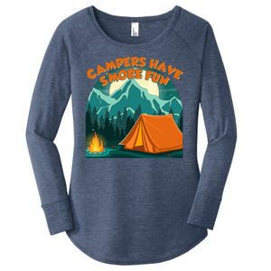 Funny Campers Have S'More Fun Women's Perfect Tri Tunic Long Sleeve Shirt