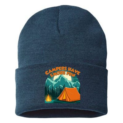 Funny Campers Have S'More Fun Sustainable Knit Beanie