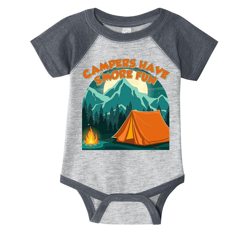 Funny Campers Have S'More Fun Infant Baby Jersey Bodysuit