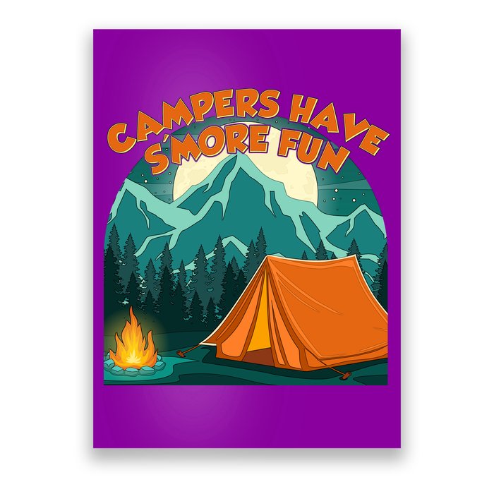 Funny Campers Have S'More Fun Poster