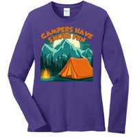 Funny Campers Have S'More Fun Ladies Long Sleeve Shirt