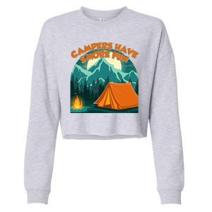 Funny Campers Have S'More Fun Cropped Pullover Crew