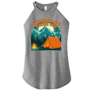 Funny Campers Have S'More Fun Women's Perfect Tri Rocker Tank