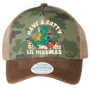 Funny Christmas Have A Catty Lil Hissmas Cat Lover Legacy Tie Dye Trucker Hat