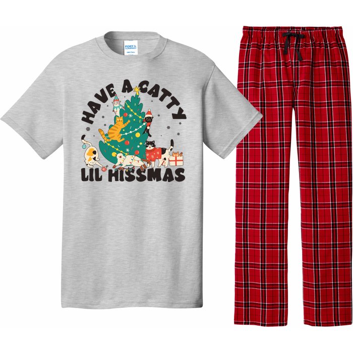 Funny Christmas Have A Catty Lil Hissmas Cat Lover Pajama Set