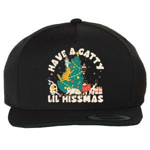 Funny Christmas Have A Catty Lil Hissmas Cat Lover Wool Snapback Cap