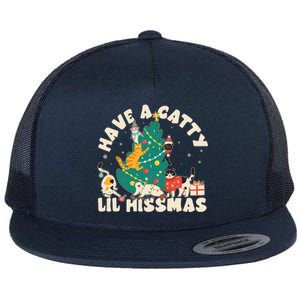 Funny Christmas Have A Catty Lil Hissmas Cat Lover Flat Bill Trucker Hat