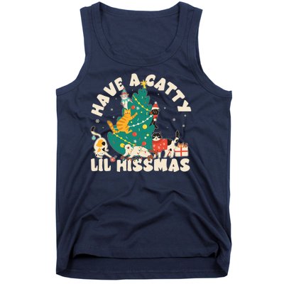 Funny Christmas Have A Catty Lil Hissmas Cat Lover Tank Top