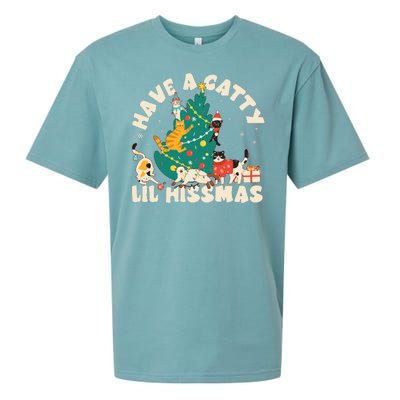 Funny Christmas Have A Catty Lil Hissmas Cat Lover Sueded Cloud Jersey T-Shirt