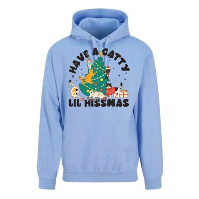 Funny Christmas Have A Catty Lil Hissmas Cat Lover Unisex Surf Hoodie