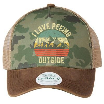 Funny Camping Hiking Outdoors I Love Peeing Outside Legacy Tie Dye Trucker Hat