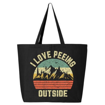 Funny Camping Hiking Outdoors I Love Peeing Outside 25L Jumbo Tote