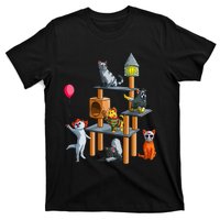 Funny Cat Horror Movies Cute Halloween For Cat Kitty Lovers T-Shirt