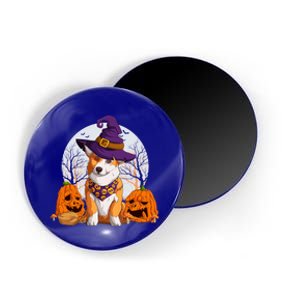 Funny Corgi Halloween Great Gift Scary Pumpkin Witch Dog Lover Meaningful Gift Magnet