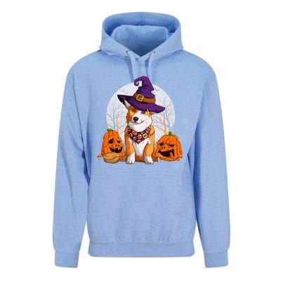 Funny Corgi Halloween Great Gift Scary Pumpkin Witch Dog Lover Meaningful Gift Unisex Surf Hoodie