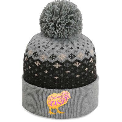 Funny Cute Happy Easter Chick The Baniff Cuffed Pom Beanie