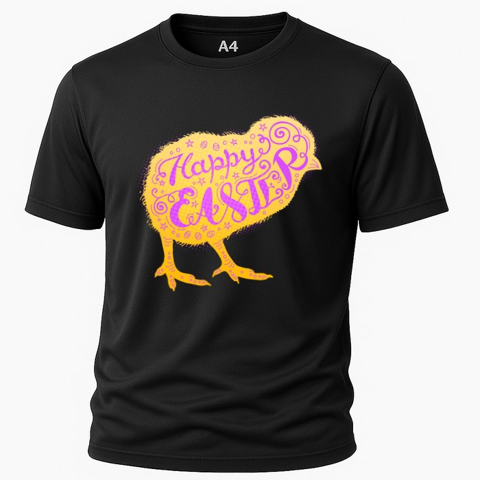 Funny Cute Happy Easter Chick Cooling Performance Crew T-Shirt