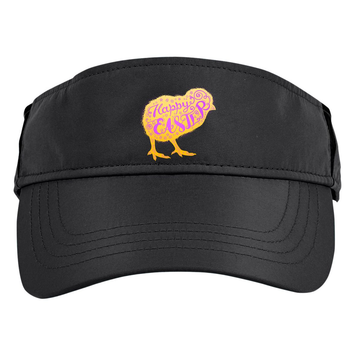 Funny Cute Happy Easter Chick Adult Drive Performance Visor