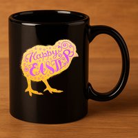 Funny Cute Happy Easter Chick 11oz C Handle Ceramic Mug