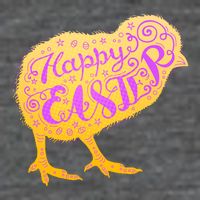 Funny Cute Happy Easter Chick 7 Panel Mesh Trucker Snapback Hat