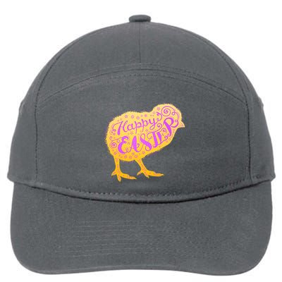 Funny Cute Happy Easter Chick 7-Panel Snapback Hat