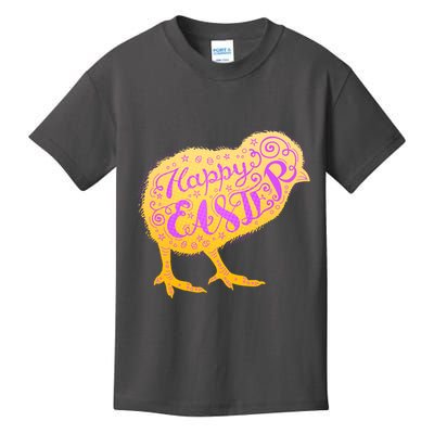 Funny Cute Happy Easter Chick Kids T-Shirt