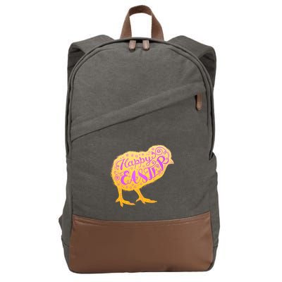 Funny Cute Happy Easter Chick Cotton Canvas Backpack