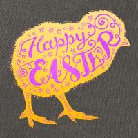 Funny Cute Happy Easter Chick Cotton Canvas Backpack