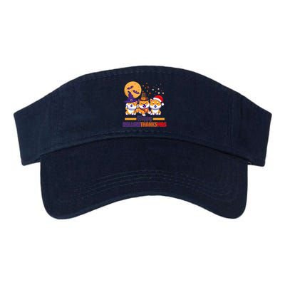 Funny Cute Happy HallowThanksMas Shiba Inu Dogs Visor