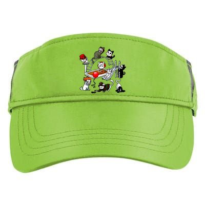 Funny Cat Horror Cute For Cat Kitty Lovers Happy Halloween Adult Drive Performance Visor