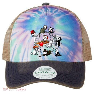 Funny Cat Horror Cute For Cat Kitty Lovers Happy Halloween Legacy Tie Dye Trucker Hat