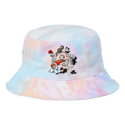 Funny Cat Horror Cute For Cat Kitty Lovers Happy Halloween Tie Dye Newport Bucket Hat