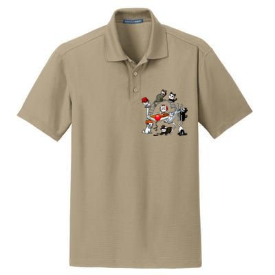 Funny Cat Horror Cute For Cat Kitty Lovers Happy Halloween Dry Zone Grid Polo