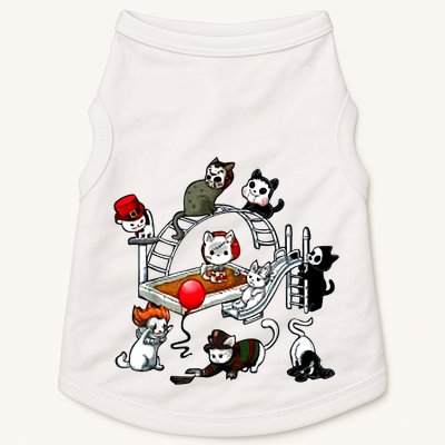 Funny Cat Horror Cute For Cat Kitty Lovers Happy Halloween Doggie Tank